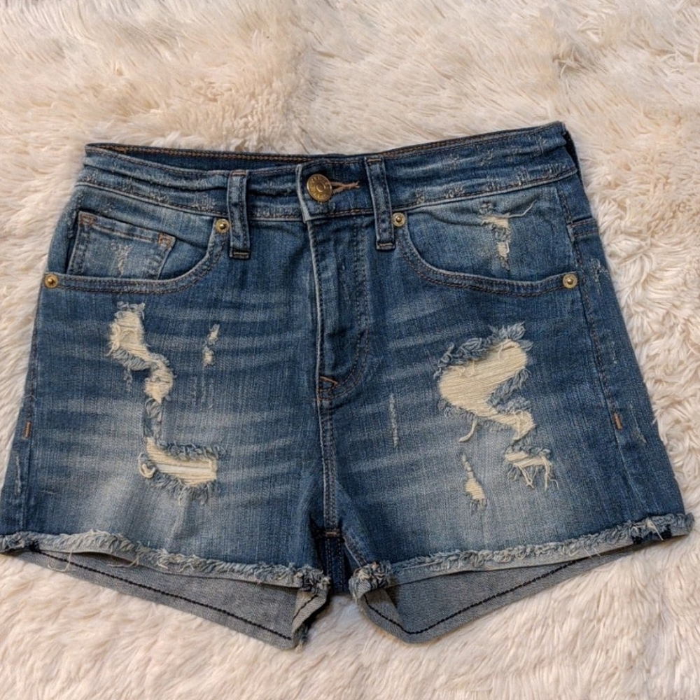 Express denim shorts 0